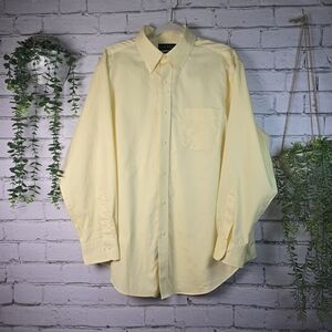 Lauren Ralph Lauren Mens Button Down Long Sleeve Yellow 17.5